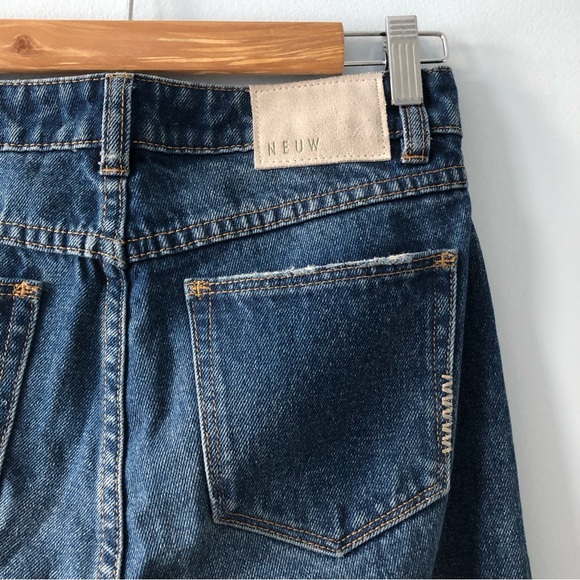 NEUW denim tapered leg high waisted distressed jeans - Picture 1 of 10